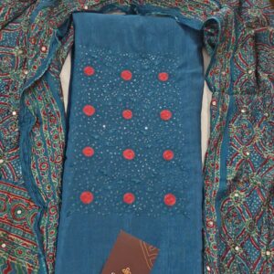 teal blue silk salwar