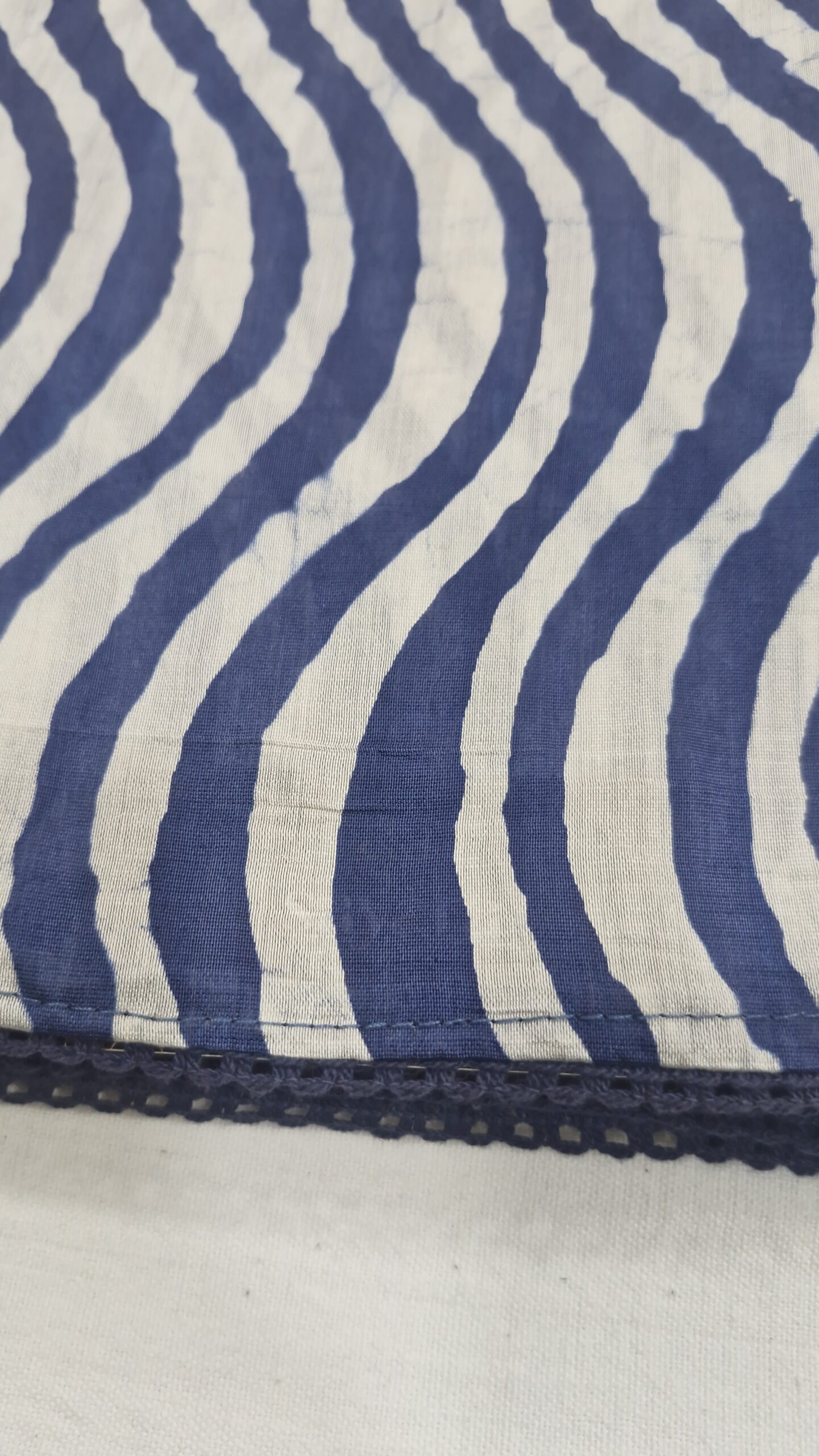 Blue Muslin saree - Image 3