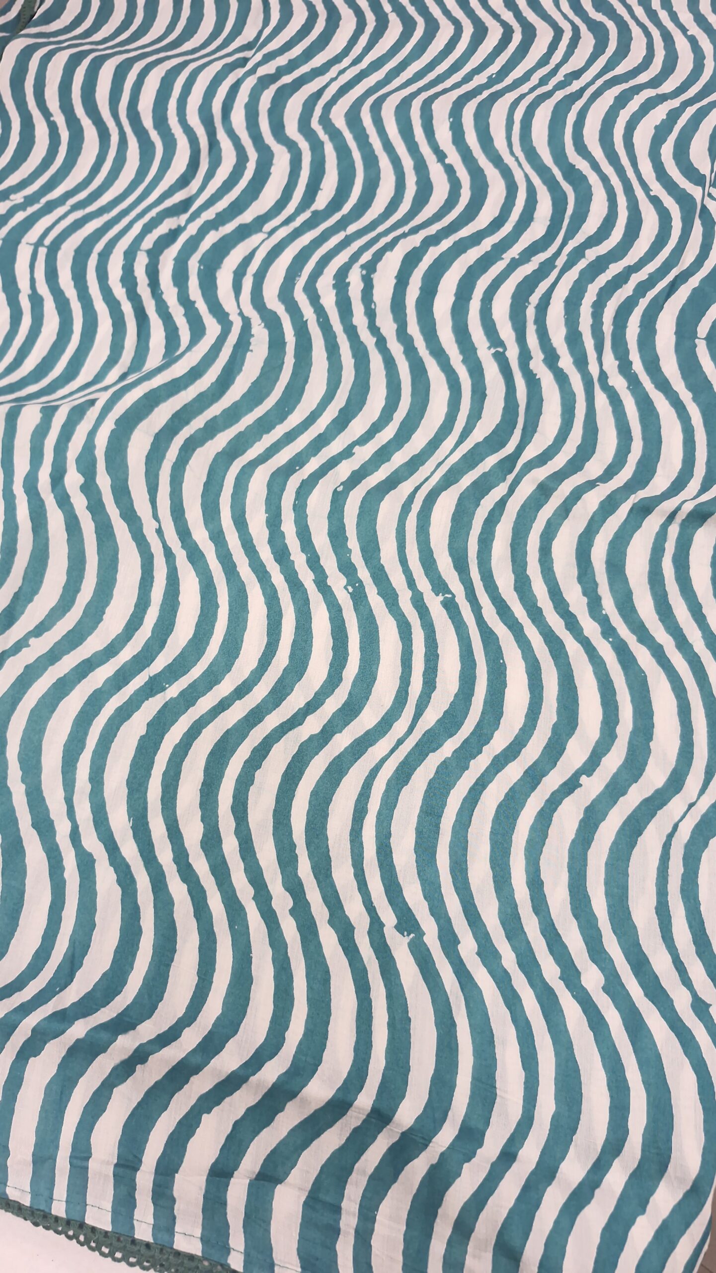 Green Muslin Saree - Image 4