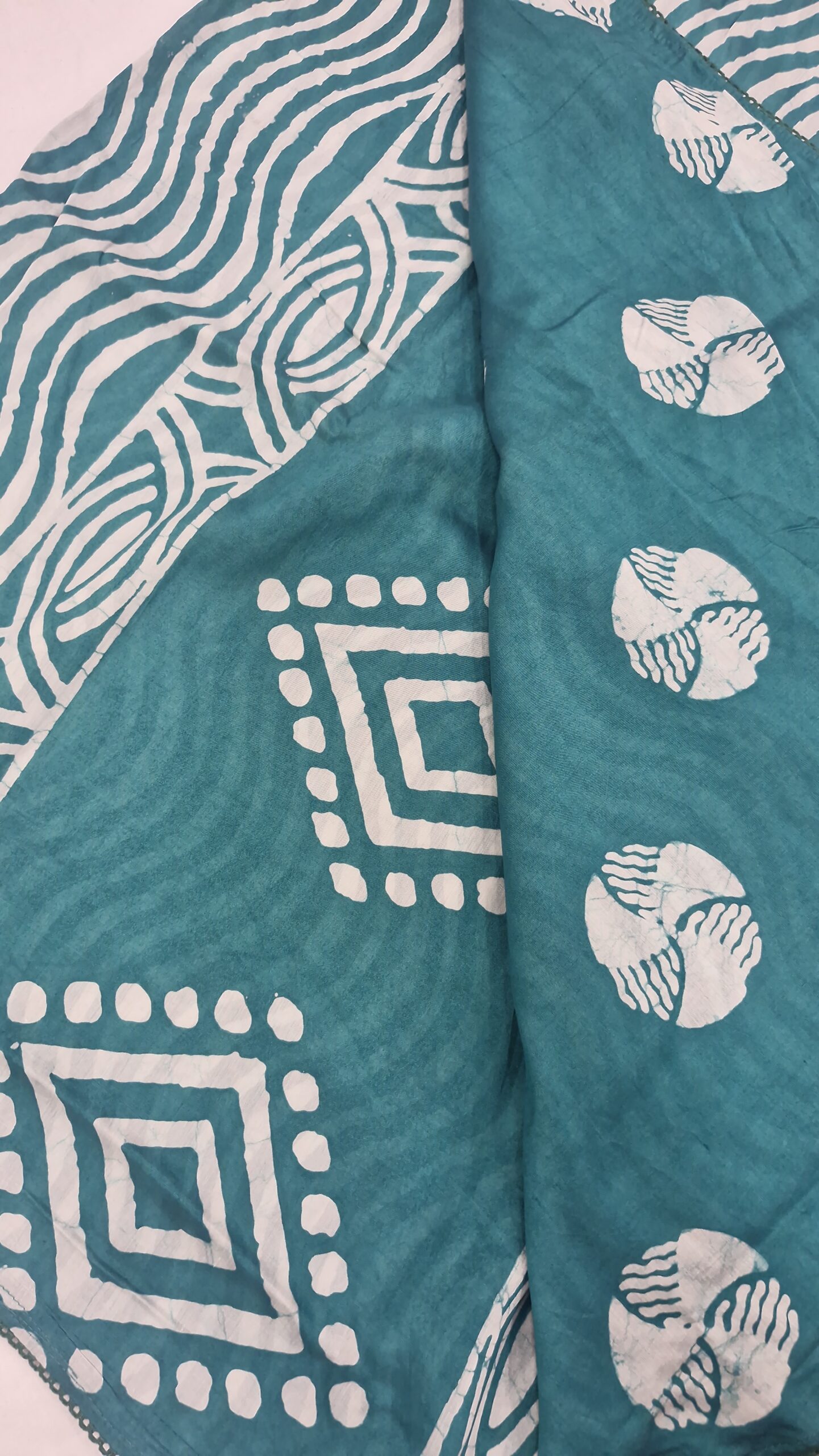 Green Muslin Saree - Image 6